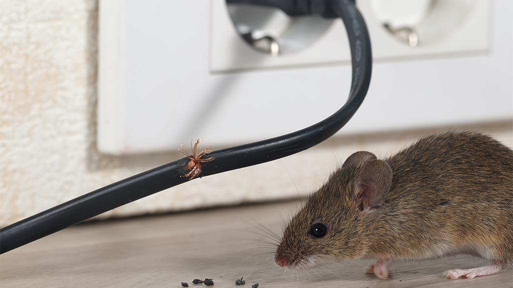 mouse next to a cord