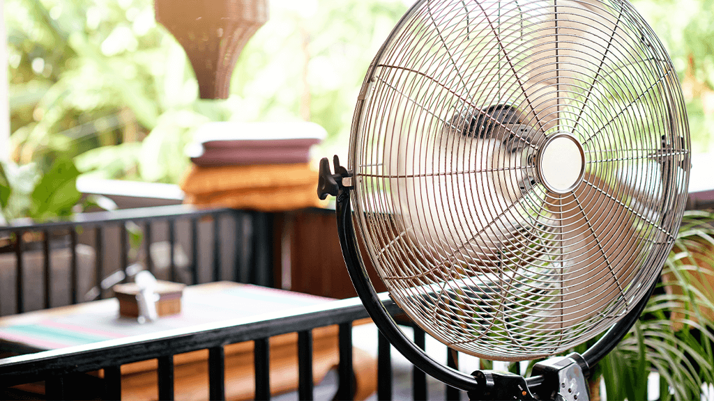 outdoor fan on patio