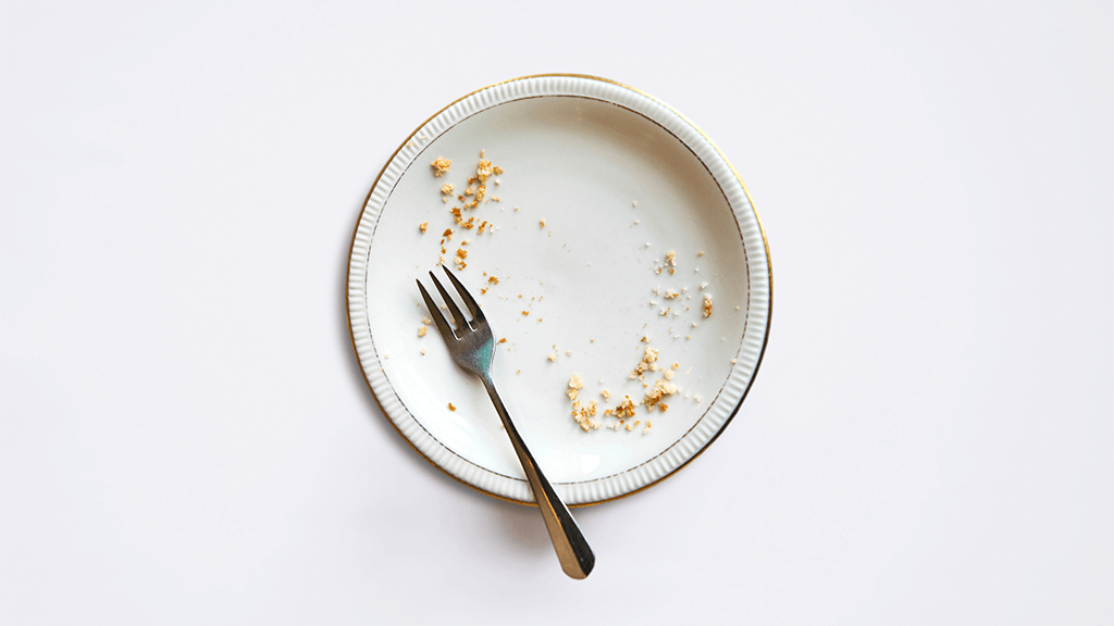 plate of crumbs